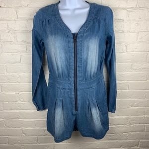 Say What? Chambray Romper. Size XL